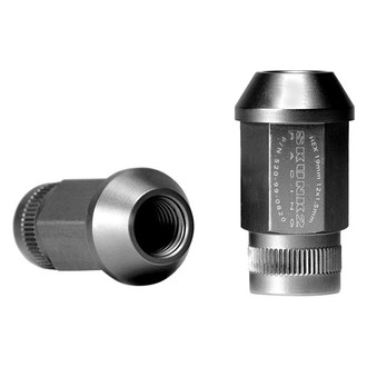 Skunk2® - Hard Anodized Series™ Gray Cone Seat Acorn Bulge Open End Forged Lug Nuts