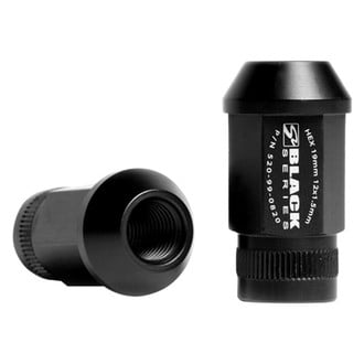 Skunk2® - Black Series™ Black Cone Seat Acorn Bulge Open End Lug Nuts