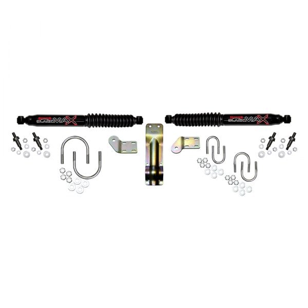 Skyjacker® 8218 - Black Max Front Dual Steering Stabilizer Kit