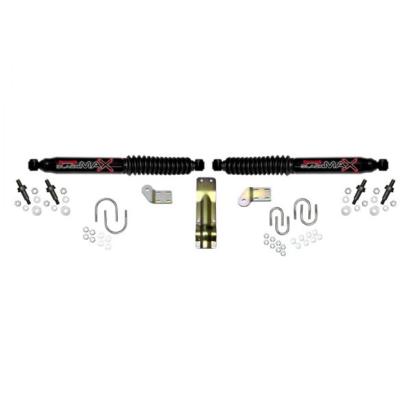 Skyjacker® 8270 Black Max Front Dual Steering Stabilizer Kit