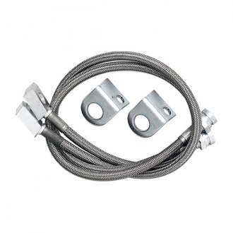 Transparent Hose /& Stainless Banjos Pro Braking PBR1182-CLR-SIL Rear Braided Brake Line