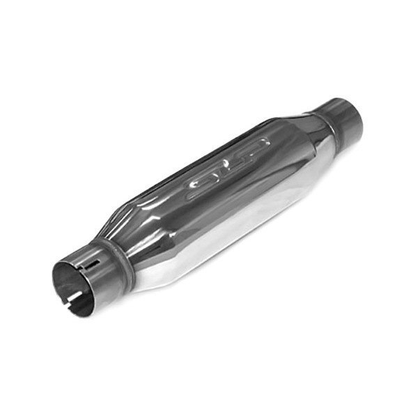 SLP® - Loud Mouth™ Stainless Steel Round Bullet-Type Silver Exhaust Resonator