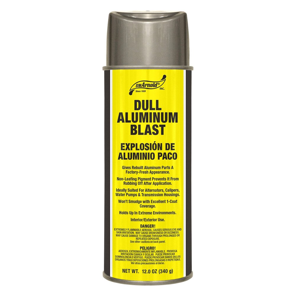SM Arnold® 66108 12 fl.oz. Dull Aluminum Blast Acrylic Lacquer Multi Purpose Aerosol Spray Paint
