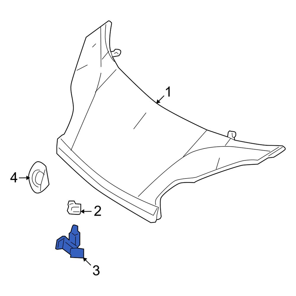 Smart OE 4517570301C22A Front Left Lower Hood Latch
