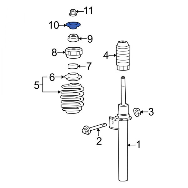 Suspension Strut Mount Support Ring