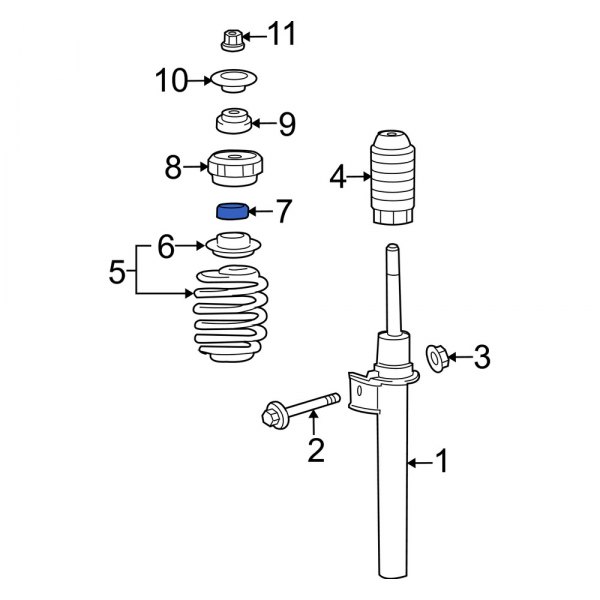 Smart OE 4533211100 Front Suspension Strut Bumper