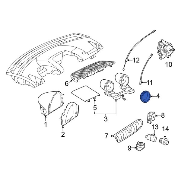 Instrument Cluster Gauge Bezel