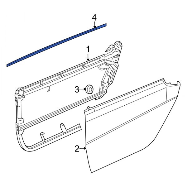 Smart OE 4517250565 Front Left Door Belt Molding