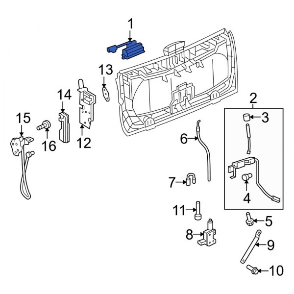 Smart OE 4517400035 Rear Tailgate Handle