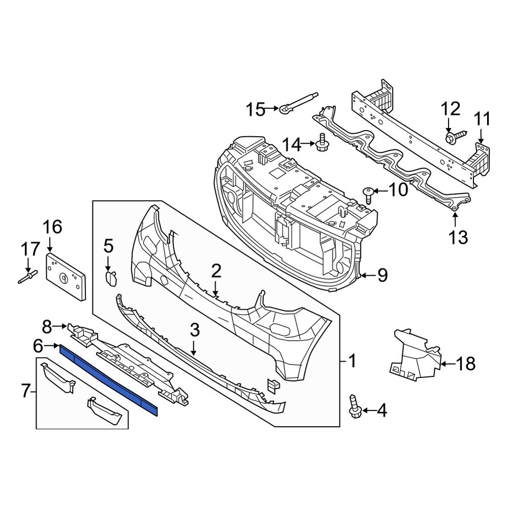 Smart OE 4538850125 Front Center Spoiler