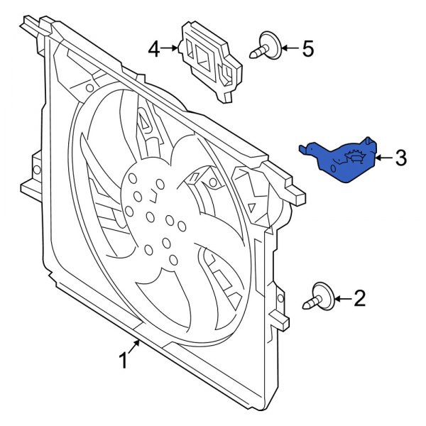 Engine Cooling Fan Shroud Bracket