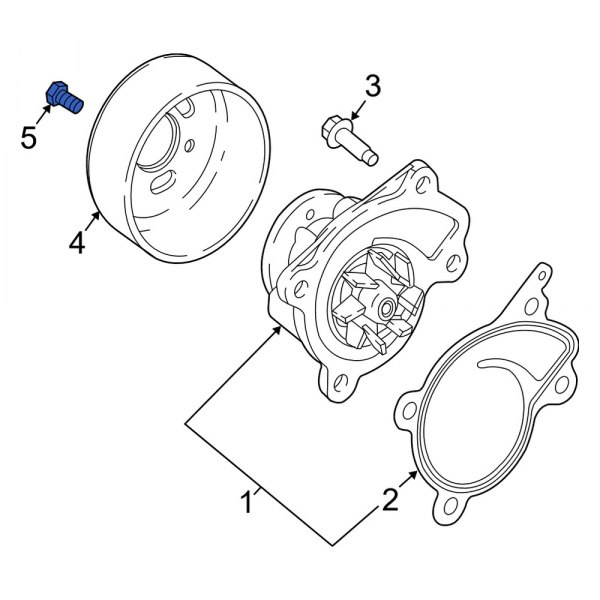 Engine Water Pump Pulley Bolt