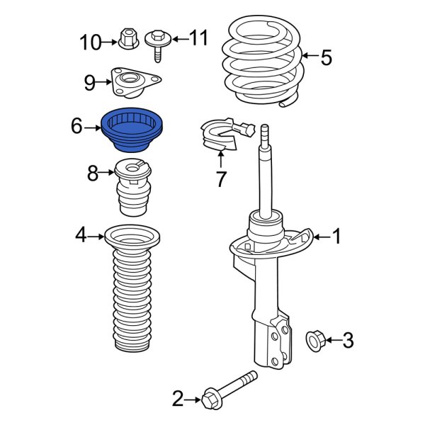 Smart OE 4533210084 Front Upper Coil Spring Insulator