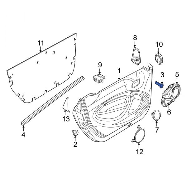 Smart OE 0019846429 - Door Interior Trim Panel Screw