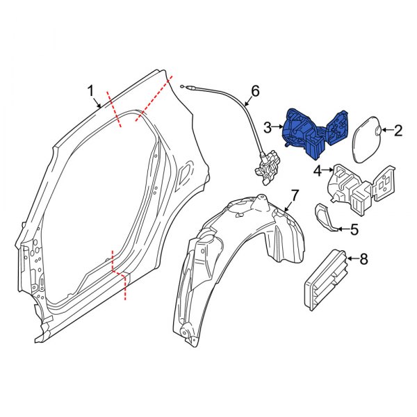 Fuel Filler Housing