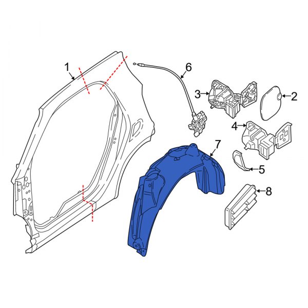 Quarter Panel Splash Shield