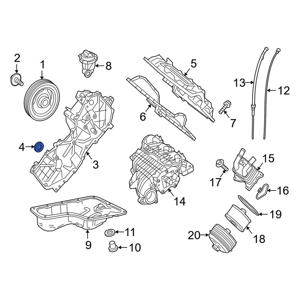 Smart OE 2819970146 Front Engine Crankshaft Seal
