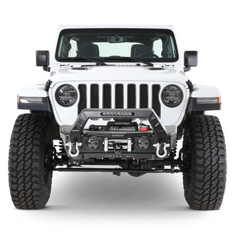 Smittybilt® - Stryker Stubby Front Winch Modular Bumper with Hoop
