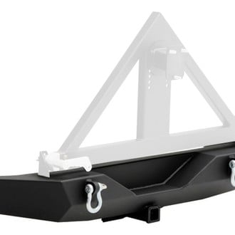 Smittybilt® - XRC Full Width Textured Black Rear HD Bumper with Hitch
