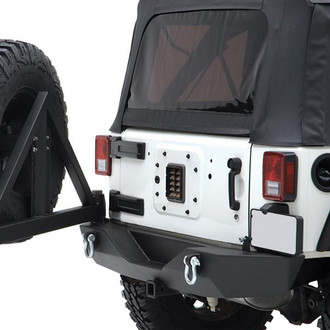 Smittybilt® - XRC Full Width Rear HD Bumper with Hitch and with Tire Carrier