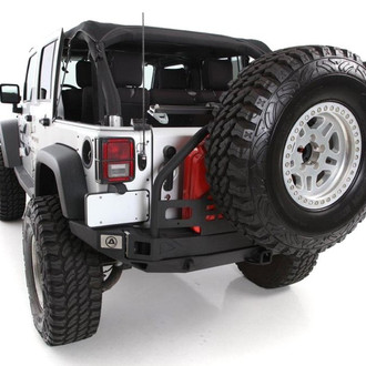 Smittybilt® - XRC Atlas Full Width Rear HD Bumper with Hitch and with Tire Carrier