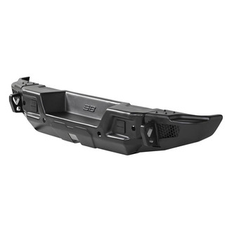 Smittybilt® - Stryker Mid Width Black Powder Coated Rear Modular Bumper with Hitch