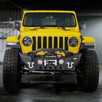 Smittybilt® - XRC Gen2 Mid Width Black Front Winch HD Bumper with Pre-Runner Guard