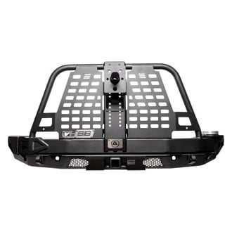 Smittybilt® - XRC Atlas Full Width Black Powder Coated Rear HD Bumper with Hitch