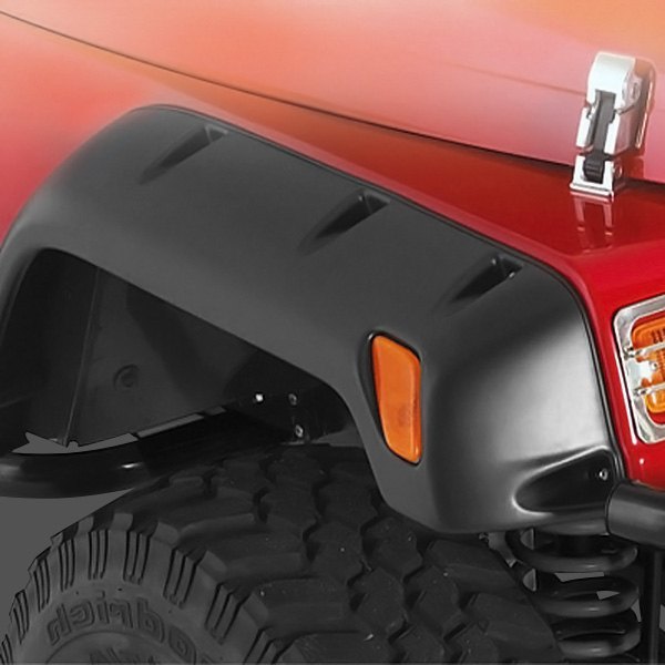  Smittybilt® - 6" Wide Textured Black Front and Rear Fender Flares Kit