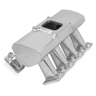 Sniper® - Hi-Ram Sheet Metal Silver Anodized EFI Fabricated Single Plane Intake Manifold and Fuel Rail Kit