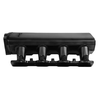 Sniper® - Hi-Ram Low Profile Sheet Metal Black Anodized EFI Fabricated Intake Manifold and Fuel Rail Kit