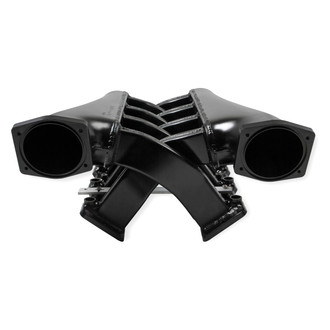 Sniper® - EFI Black Fabricated Dual Plane Intake Manifold and Fuel Rail Kit