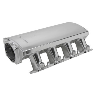 Sniper® - Hi-Ram Low Profile Sheet Metal Silver Anodized EFI Fabricated Intake Manifold and Fuel Rail Kit