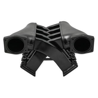 Sniper® - EFI Black Fabricated Dual Plane Intake Manifold and Fuel Rail Kit