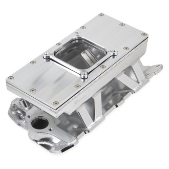 Sniper® - Silver Anodized Carbureted Fabricated Single Plane Intake Manifold