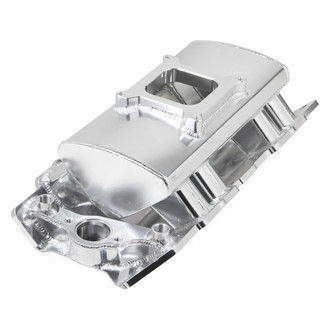 Sniper® - Silver Anodized Carbureted Fabricated Single Plane Intake Manifold
