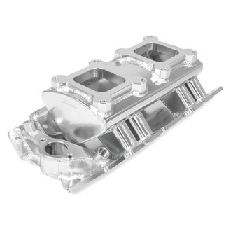 Sniper® - Silver Anodized Carbureted Fabricated Single Plane Intake Manifold