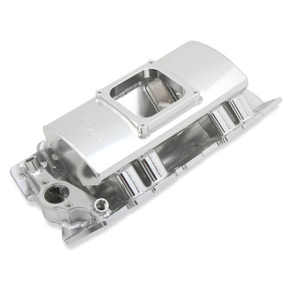 Sniper® - Silver Anodized Carbureted Fabricated Single Plane Intake Manifold