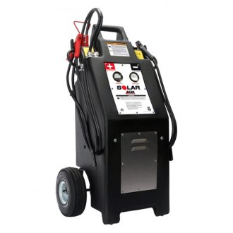 Solar® HT1224AGM - 12 V/24 V Wheeled Heavy Truck Commercial Battery Charger and Engine Starter with AGM Battery