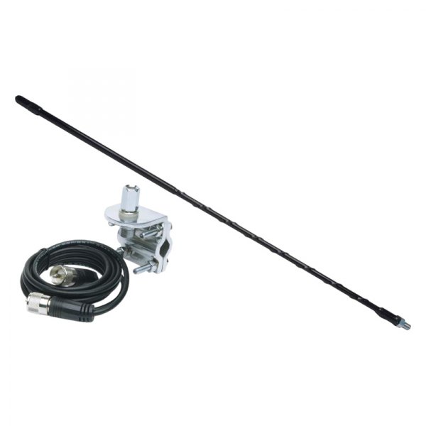 Solarcon® - Top Loaded 3' 750W CB Antenna Kit with Mirror Mount and Cable
