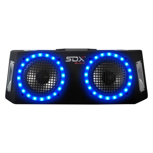 Sondpex® - 8" Dual Ported Passive 450W Subwoofer Enclosure with Two 2"x5" Horn Tweeters and LED