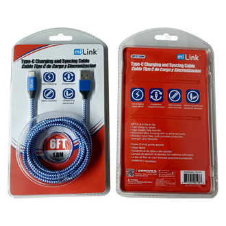 Sondpex® - 6' Type-C to USB-A Charging and Syncing Cable
