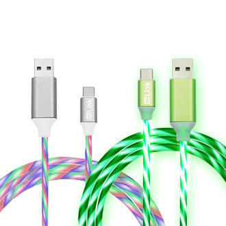 Sondpex® - 2-Pack 6' Lighted Type-C Charging Cable