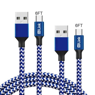 Sondpex® - 2-Pack Type-C to USB-A Changing and Syncing Cable