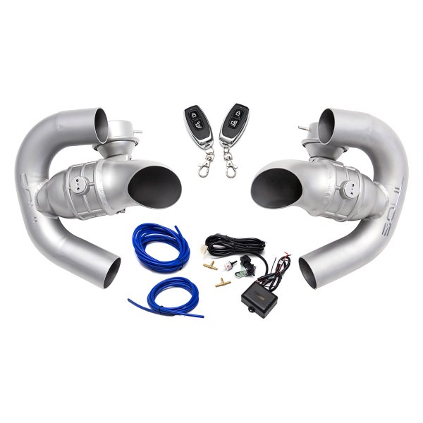 Soul Performance® - 304 SS Natural Valved Muffler Bypass Conversion Pipes with Valve Controller