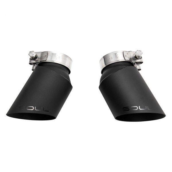 Soul Performance® - 321 SS GT2 Style Straight Cut Single-Wall Satin Black Exhaust Tips
