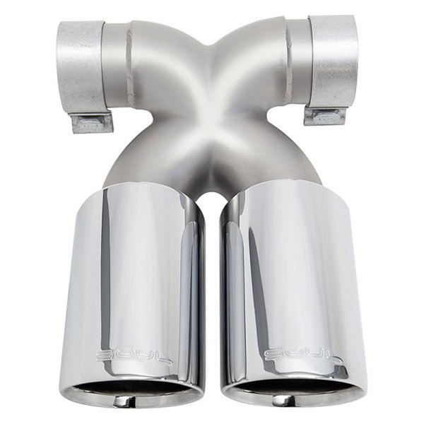 Soul Performance® - Round Double-Wall Polished Chrome X-Pipe Exhaust Tips