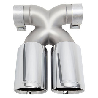 Soul Performance® - Round Bolt-On Double-Wall Polished Chrome X-Pipe Exhaust Tips