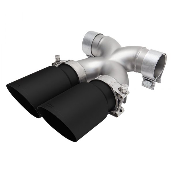 Soul Performance® - Round Angle Cut Single-Wall Satin Black X-Pipe Exhaust Tips