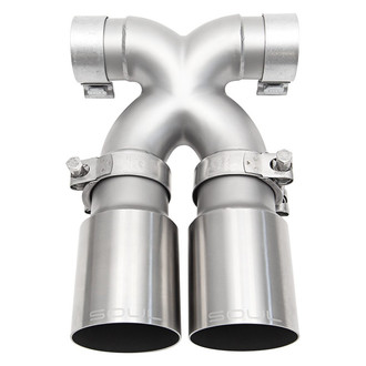 Soul Performance® - Round Straight Cut Bolt-On Single-Wall Brushed X-Pipe Exhaust Tips